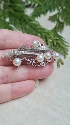 Broche géométrique et graphique poinçon 950SV