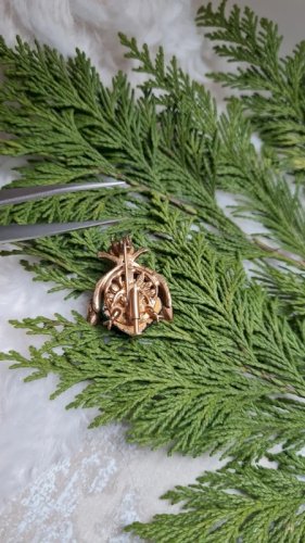 Broche insecte art déco ancienne avec strass - années 20/ 30