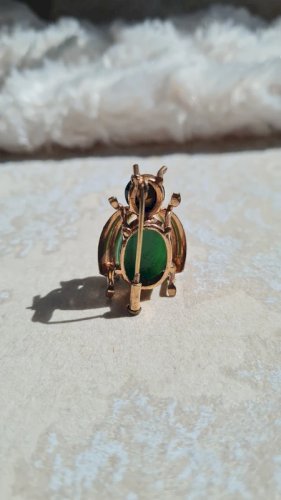 Broche insecte plaqué or ancienne années 40