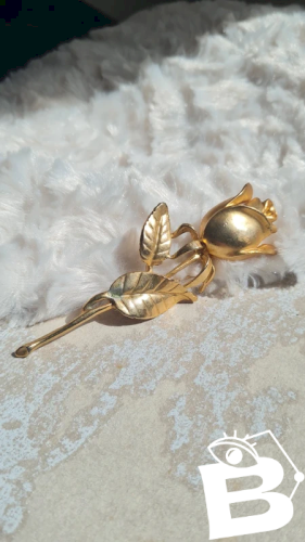 Broche oversize rose magnifique