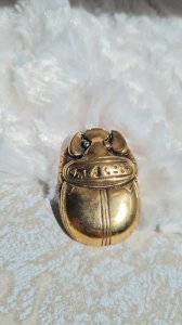 Broche oversize scarabée M.Buffet en bronze années 50