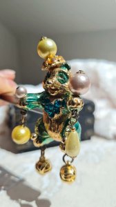 Rare vintage brooch Signed Jacky from the 70s