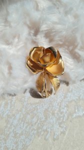 Broche Rose vintage articulée Cerrito