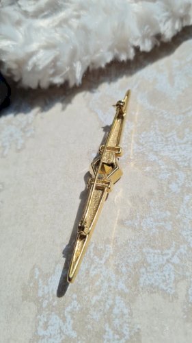 Broche Signée Q Paris - Broche vintage avec strass