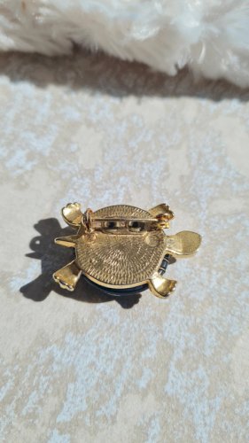 Broche Tortue vintage doré
