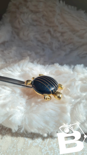 Broche Tortue vintage doré