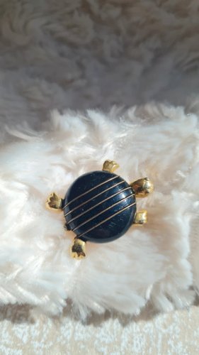 Broche Tortue vintage doré