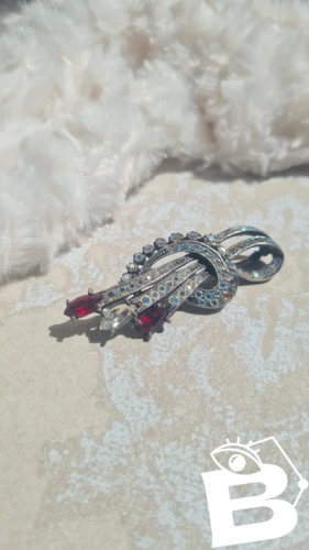 Broche vintage avec strass Boréale années 50