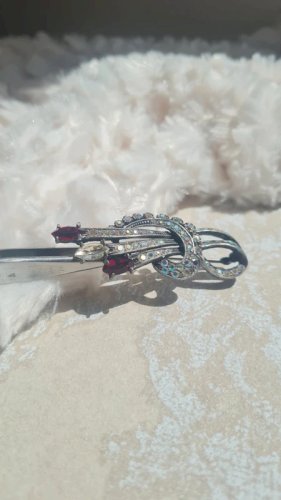 Broche vintage avec strass Boréale années 50