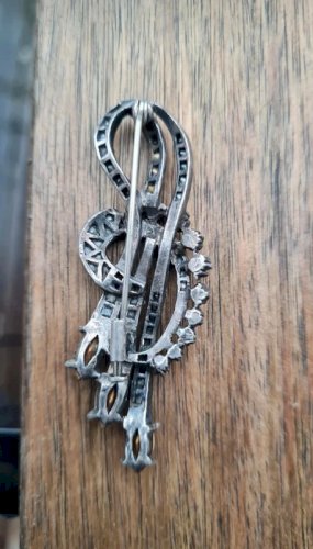 Broche vintage avec strass Boréale années 50