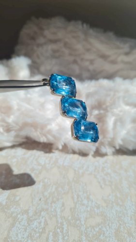 Broche vintage bleu