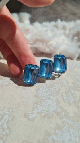 Broche vintage bleu