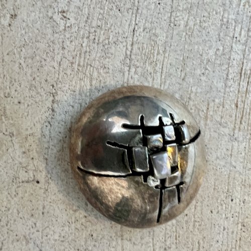 Broche vintage design argent massif Sydney Caron vintage