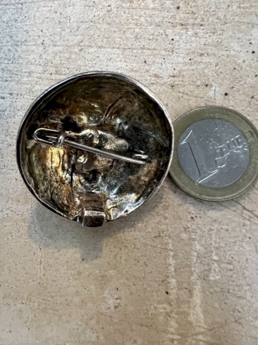 Broche vintage design argent massif Sydney Caron vintage