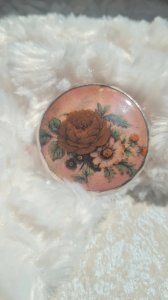 Vintage enameled brooch Michel Le Brun