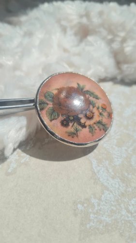 Broche vintage émaillée Michel Le Brun