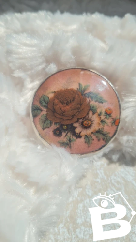 Broche vintage émaillée Michel Le Brun