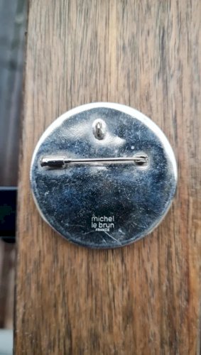 Broche vintage émaillée Michel Le Brun