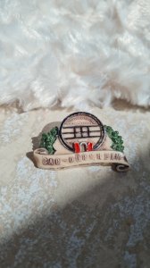 Broche vintage en celluloïd souvenir années 50/60 - Ges