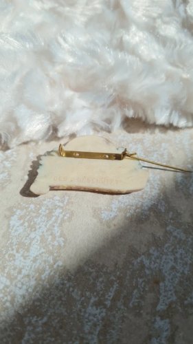 Broche vintage en celluloïd souvenir années 50/60 - Ges