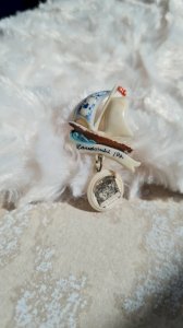 Broche vintage en celluloïd souvenir années 50/60