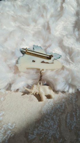 Broche vintage en celluloïd souvenir années 50/60