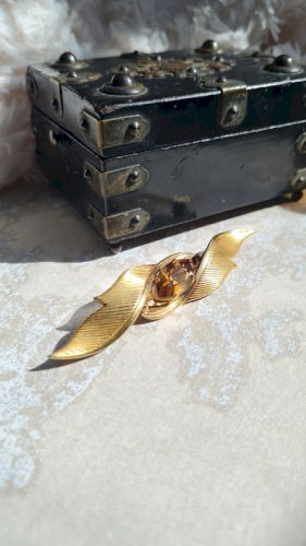 Broche vintage Georges Legros plaqué or