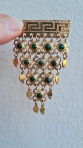 Broche vintage grecque - broche articulée fantaisie- broche orientale