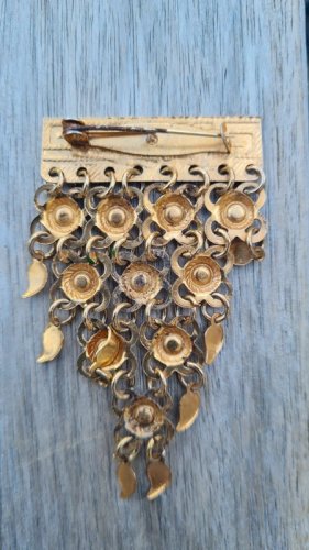 Broche vintage grecque - broche articulée fantaisie- broche orientale