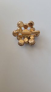 broche vintage reflets aurores boréale bleuté