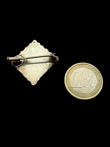 Broche Xixe Siècle Ancienne D’époque Argent Massif Scene Galante France Unisexe