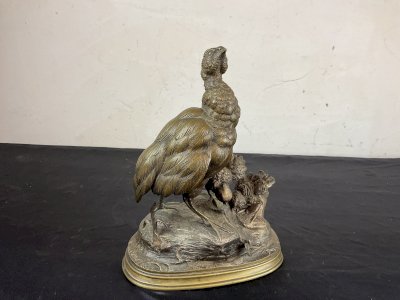 Bronze animalier de Ferdinand Pautrot (1832-1874) Perdrix époque XIXème