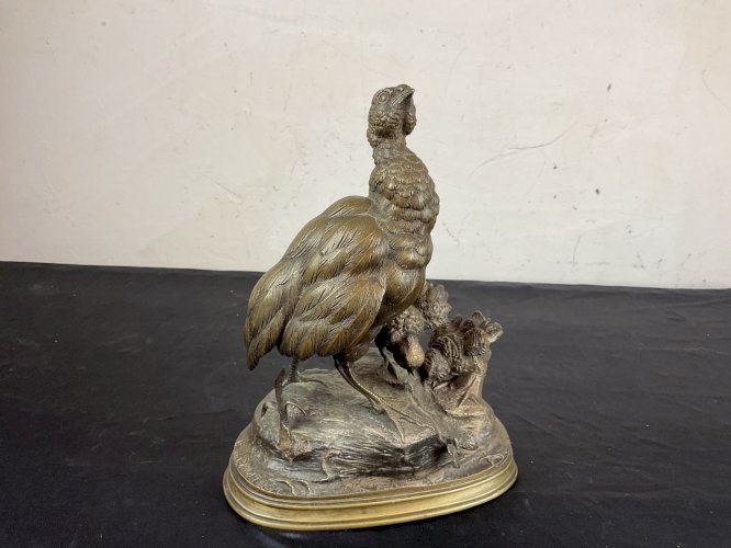 Bronze animalier de Ferdinand Pautrot (1832-1874) Perdrix époque XIXème