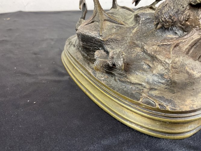 Bronze animalier de Ferdinand Pautrot (1832-1874) Perdrix époque XIXème