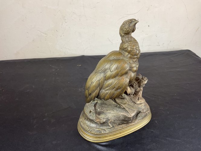 Bronze animalier de Ferdinand Pautrot (1832-1874) Perdrix époque XIXème