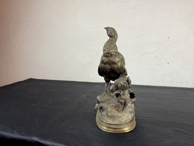 Bronze animalier de Ferdinand Pautrot (1832-1874) Perdrix époque XIXème