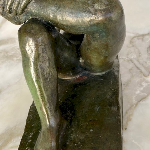 Bronze Art Déco 1930 femme nue Marius Léon Cladel cire perdue J. Pannini M3402