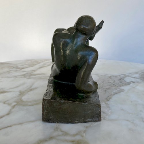 Bronze Art Déco 1930 femme nue Marius Léon Cladel cire perdue J. Pannini M3402