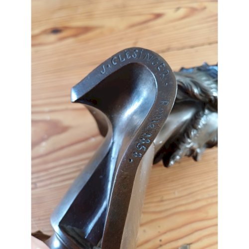 Bronze Christ  par J.Clessinger Rome 1858 Barbedienne