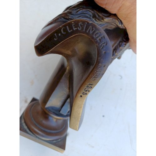 Bronze Christ  par J.Clessinger Rome 1858 Barbedienne