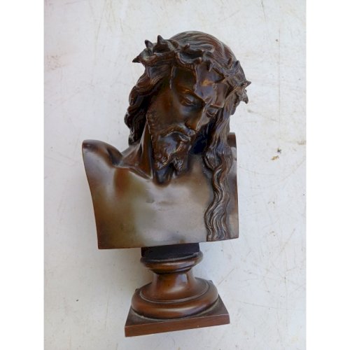 Bronze Christ  par J.Clessinger Rome 1858 Barbedienne