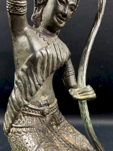 Bronze de Mae Thorani Bouddhisme Royaume de Rattanakosin Thaïlande fin XIXe