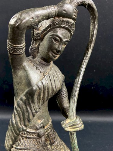 Bronze de Mae Thorani Bouddhisme Royaume de Rattanakosin Thaïlande fin XIXe