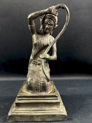 Bronze de Mae Thorani Bouddhisme Royaume de Rattanakosin Thaïlande fin XIXe