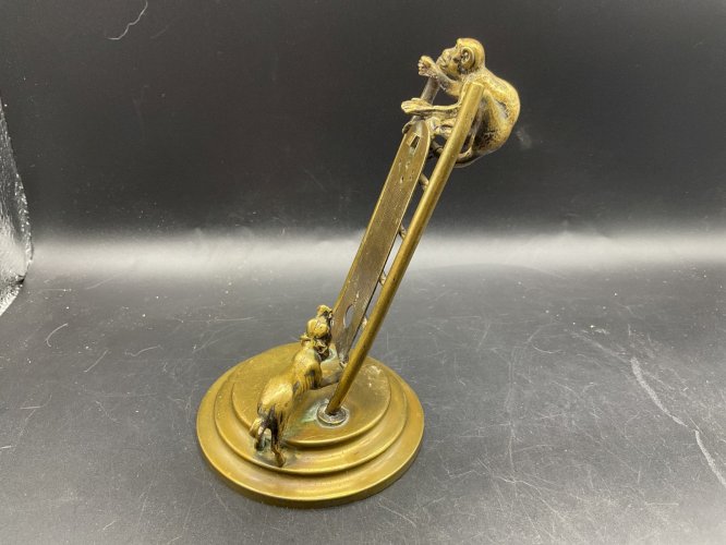 Bronze De Vienne animalier chien et singes école Autrichienne  Bergmann .