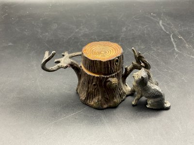 bronze de Vienne dlg Franz Bergmann , encrier chat Plomb de Nuremberg.