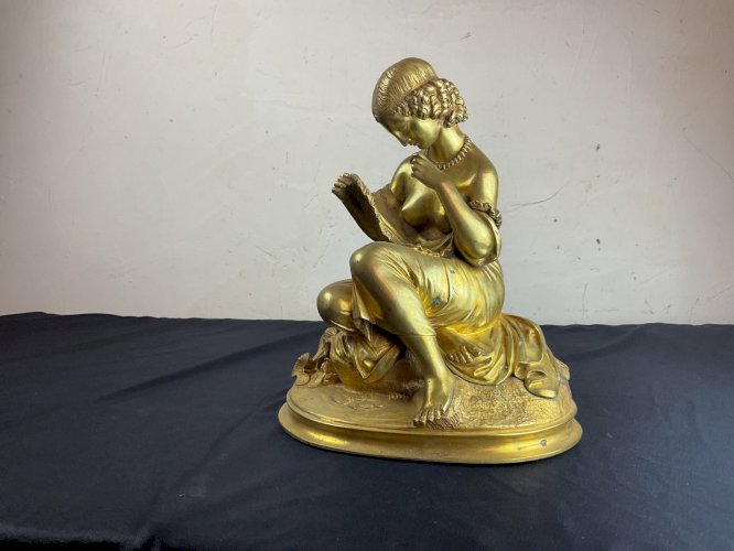 Bronze doré  , "Jeune Femme dénudée "