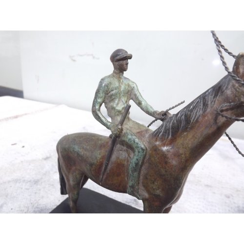 Bronze «Jockey» à 2 Patines