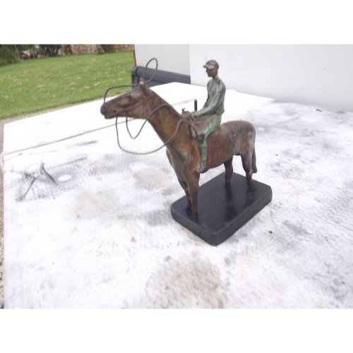 Bronze «Jockey» à 2 Patines
