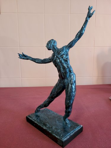 Bronze original de Damien HERMELLIN : Danseur en bleu [Serge Peretti]
